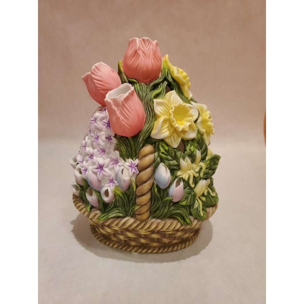 Partylite Easter Spring Flower Candle Holder